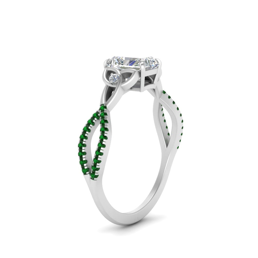 entwined-celtic-radiant-cut-love-knot-emerald-engagement-ring-in-white-gold-FD9306RARGEMGR-NL-WG