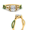 Load image into Gallery viewer, entwined-celtic-radiant-cut-love-knot-emerald-engagement-ring-in-yellow-gold-FD9306RARGEMGR-NL-YG