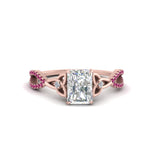 Load image into Gallery viewer, entwined-celtic-radiant-cut-love-knot-pink-sapphire-engagement-ring-in-rose-gold-FD9306RARGSADRPI-NL-RG
