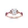 Load image into Gallery viewer, entwined-celtic-radiant-cut-love-knot-pink-sapphire-engagement-ring-in-rose-gold-FD9306RARGSADRPI-NL-RG