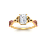 Load image into Gallery viewer, entwined-celtic-radiant-cut-love-knot-pink-sapphire-engagement-ring-in-yellow-gold-FD9306RARGSADRPI-NL-YG
