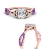 Load image into Gallery viewer, entwined-celtic-radiant-cut-love-knot-purple-topaz-engagement-ring-in-rose-gold-FD9306RARGVITO-NL-RG