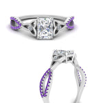 Load image into Gallery viewer, entwined-celtic-radiant-cut-love-knot-purple-topaz-engagement-ring-in-white-gold-FD9306RARGVITO-NL-WG

