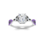 Load image into Gallery viewer, entwined-celtic-radiant-cut-love-knot-purple-topaz-engagement-ring-in-white-gold-FD9306RARGVITO-NL-WG