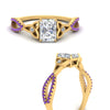 Load image into Gallery viewer, entwined-celtic-radiant-cut-love-knot-purple-topaz-engagement-ring-in-yellow-gold-FD9306RARGVITO-NL-YG