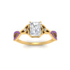Load image into Gallery viewer, entwined-celtic-radiant-cut-love-knot-purple-topaz-engagement-ring-in-yellow-gold-FD9306RARGVITO-NL-YG