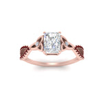 Load image into Gallery viewer, entwined-celtic-radiant-cut-love-knot-ruby-engagement-ring-in-rose-gold-FD9306RARGRUDR-NL-RG