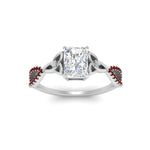 Load image into Gallery viewer, entwined-celtic-radiant-cut-love-knot-ruby-engagement-ring-in-white-gold-FD9306RARGRUDR-NL-WG