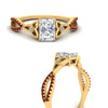 Load image into Gallery viewer, entwined-celtic-radiant-cut-love-knot-ruby-engagement-ring-in-yellow-gold-FD9306RARGRUDR-NL-YG