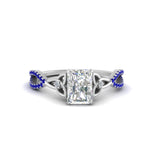 Load image into Gallery viewer, entwined-celtic-radiant-cut-love-knot-sapphire-engagement-ring-in-white-gold-FD9306RARGSABL-NL-WG

