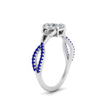 Load image into Gallery viewer, entwined-celtic-radiant-cut-love-knot-sapphire-engagement-ring-in-white-gold-FD9306RARGSABL-NL-WG