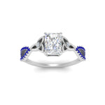 Load image into Gallery viewer, entwined-celtic-radiant-cut-love-knot-sapphire-engagement-ring-in-white-gold-FD9306RARGSABL-NL-WG

