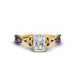Load image into Gallery viewer, entwined-celtic-radiant-cut-love-knot-sapphire-engagement-ring-in-yellow-gold-FD9306RARGSABL-NL-YG
