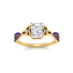 Load image into Gallery viewer, entwined-celtic-radiant-cut-love-knot-sapphire-engagement-ring-in-yellow-gold-FD9306RARGSABL-NL-YG
