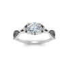 Load image into Gallery viewer, entwined-celtic-round-cut-love-knot-black-diamond-engagement-ring-in-white-gold-FD9306RORGBLACK-NL-WG