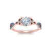 Load image into Gallery viewer, entwined-celtic-round-cut-love-knot-blue-topaz-engagement-ring-in-rose-gold-FD9306RORGICBLTO-NL-RG