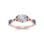 Load image into Gallery viewer, entwined-celtic-round-cut-love-knot-blue-topaz-engagement-ring-in-rose-gold-FD9306RORGICBLTO-NL-RG

