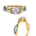 Load image into Gallery viewer, entwined-celtic-round-cut-love-knot-blue-topaz-engagement-ring-in-yellow-gold-FD9306RORGICBLTO-NL-YG
