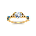 Load image into Gallery viewer, entwined-celtic-round-cut-love-knot-blue-topaz-engagement-ring-in-yellow-gold-FD9306RORGICBLTO-NL-YG
