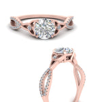Load image into Gallery viewer, entwined-celtic-round-cut-love-knot-diamond-engagement-ring-in-rose-gold-FD9306ROR-NL-RG
