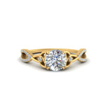 Load image into Gallery viewer, entwined-celtic-round-cut-love-knot-diamond-engagement-ring-in-yellow-gold-FD9306ROR-NL-YG
