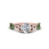 Load image into Gallery viewer, entwined-celtic-round-cut-love-knot-emerald-engagement-ring-in-rose-gold-FD9306RORGEMGR-NL-RG