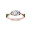 Load image into Gallery viewer, entwined-celtic-round-cut-love-knot-emerald-engagement-ring-in-rose-gold-FD9306RORGEMGR-NL-RG