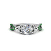 Load image into Gallery viewer, entwined-celtic-round-cut-love-knot-emerald-engagement-ring-in-white-gold-FD9306RORGEMGR-NL-WG