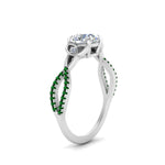 Load image into Gallery viewer, entwined-celtic-round-cut-love-knot-emerald-engagement-ring-in-white-gold-FD9306RORGEMGR-NL-WG
