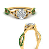 Load image into Gallery viewer, entwined-celtic-round-cut-love-knot-emerald-engagement-ring-in-yellow-gold-FD9306RORGEMGR-NL-YG