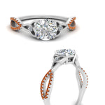 Load image into Gallery viewer, entwined-celtic-round-cut-love-knot-orange-sapphire-engagement-ring-in-white-gold-FD9306RORGSAOR-NL-WG
