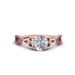 Load image into Gallery viewer, entwined-celtic-round-cut-love-knot-pink-sapphire-engagement-ring-in-rose-gold-FD9306RORGSADRPI-NL-RG
