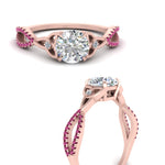 Load image into Gallery viewer, entwined-celtic-round-cut-love-knot-pink-sapphire-engagement-ring-in-rose-gold-FD9306RORGSADRPI-NL-RG
