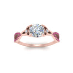 Load image into Gallery viewer, entwined-celtic-round-cut-love-knot-pink-sapphire-engagement-ring-in-rose-gold-FD9306RORGSADRPI-NL-RG
