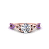 Load image into Gallery viewer, entwined-celtic-round-cut-love-knot-purple-topaz-engagement-ring-in-rose-gold-FD9306RORGVITO-NL-RG