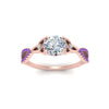 Load image into Gallery viewer, entwined-celtic-round-cut-love-knot-purple-topaz-engagement-ring-in-rose-gold-FD9306RORGVITO-NL-RG