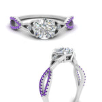 Load image into Gallery viewer, entwined-celtic-round-cut-love-knot-purple-topaz-engagement-ring-in-white-gold-FD9306RORGVITO-NL-WG
