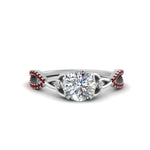 Load image into Gallery viewer, entwined-celtic-round-cut-love-knot-ruby-engagement-ring-in-white-gold-FD9306RORGRUDR-NL-WG
