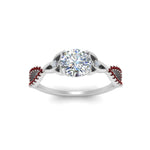 Load image into Gallery viewer, entwined-celtic-round-cut-love-knot-ruby-engagement-ring-in-white-gold-FD9306RORGRUDR-NL-WG
