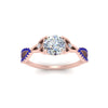 Load image into Gallery viewer, entwined-celtic-round-cut-love-knot-sapphire-engagement-ring-in-rose-gold-FD9306RORGSABL-NL-RG