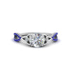 Load image into Gallery viewer, entwined-celtic-round-cut-love-knot-sapphire-engagement-ring-in-white-gold-FD9306RORGSABL-NL-WG