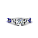 Load image into Gallery viewer, entwined-celtic-round-cut-love-knot-sapphire-engagement-ring-in-white-gold-FD9306RORGSABL-NL-WG
