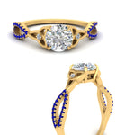 Load image into Gallery viewer, entwined-celtic-round-cut-love-knot-sapphire-engagement-ring-in-yellow-gold-FD9306RORGSABL-NL-YG
