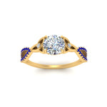 Load image into Gallery viewer, entwined-celtic-round-cut-love-knot-sapphire-engagement-ring-in-yellow-gold-FD9306RORGSABL-NL-YG
