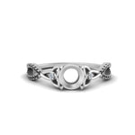 Load image into Gallery viewer, entwined-celtic-semi-mount-cut-love-knot-black-diamond-engagement-ring-in-white-gold-FD9306SMRGBLACK-NL-WG
