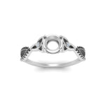 Load image into Gallery viewer, entwined-celtic-semi-mount-cut-love-knot-black-diamond-engagement-ring-in-white-gold-FD9306SMRGBLACK-NL-WG
