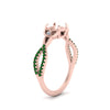 Load image into Gallery viewer, entwined-celtic-semi-mount-cut-love-knot-emerald-engagement-ring-in-rose-gold-FD9306SMRGEMGR-NL-RG