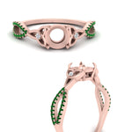 Load image into Gallery viewer, entwined-celtic-semi-mount-cut-love-knot-emerald-engagement-ring-in-rose-gold-FD9306SMRGEMGR-NL-RG
