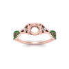 Load image into Gallery viewer, entwined-celtic-semi-mount-cut-love-knot-emerald-engagement-ring-in-rose-gold-FD9306SMRGEMGR-NL-RG