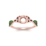 Load image into Gallery viewer, entwined-celtic-semi-mount-cut-love-knot-emerald-engagement-ring-in-rose-gold-FD9306SMRGEMGR-NL-RG
